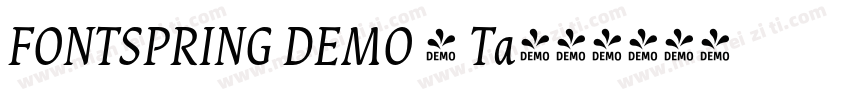 FONTSPRING DEMO - Ta字体转换